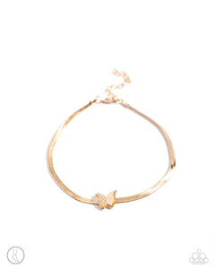 A FLIGHT-ing Chance - Gold -Anklet