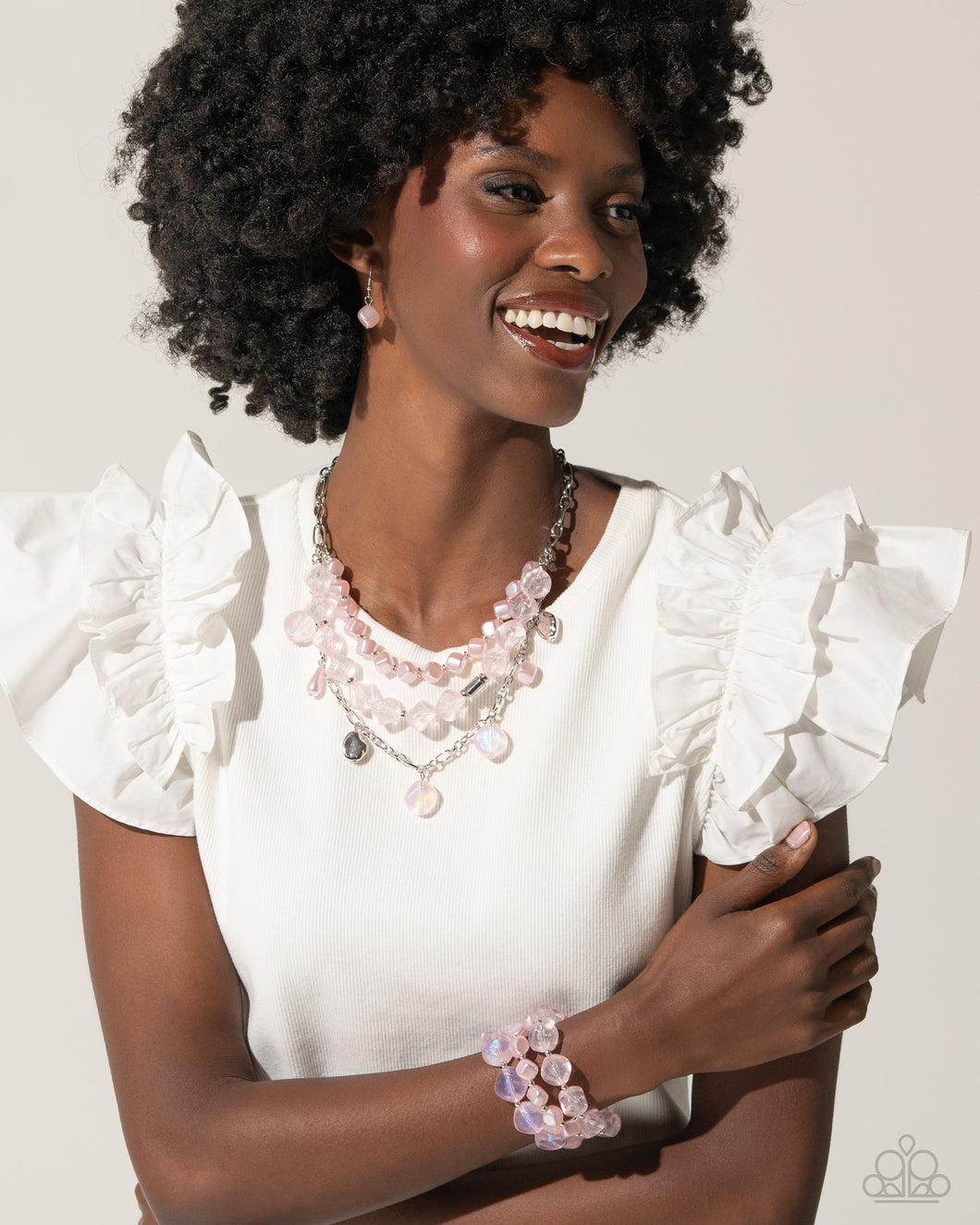 Cubed Cameo and Glittery Gala- Pink